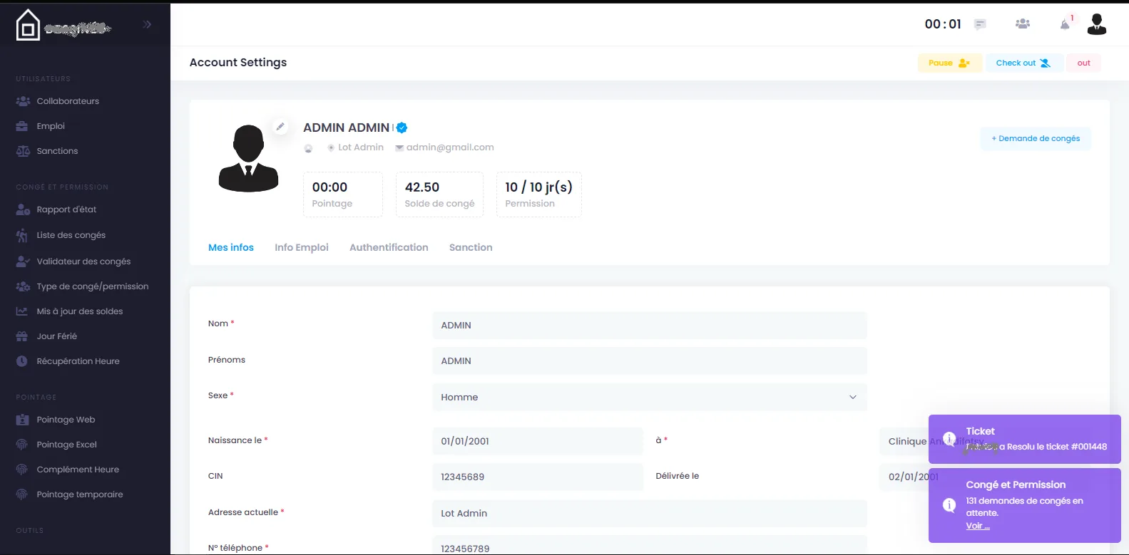 Plateforme ERP
